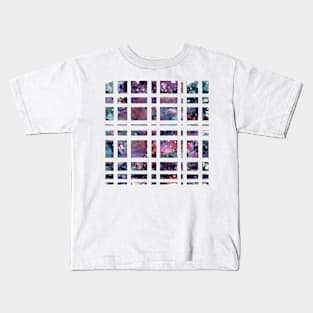 Purple watercolour grid Kids T-Shirt